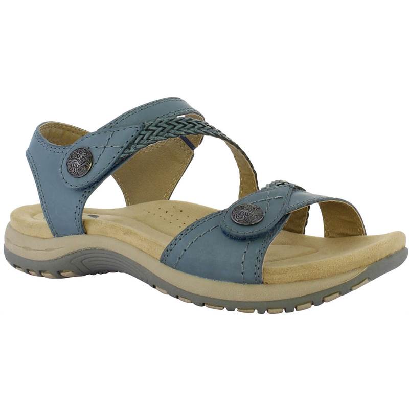 Free Spirit Womens Malibu Leather Touch Fasten Sandals-1